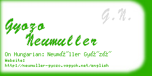 gyozo neumuller business card